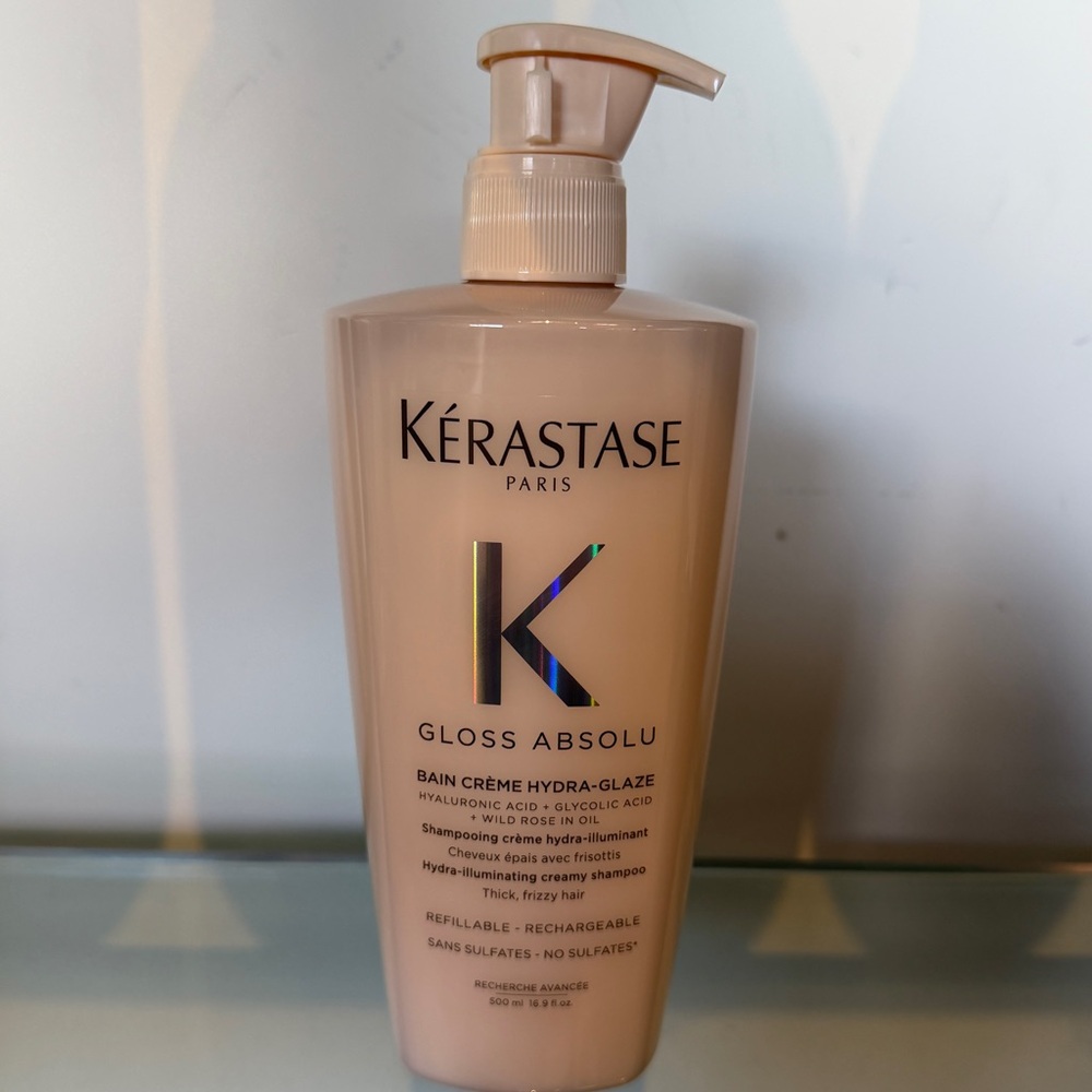 Kerastase Gloss Absolu Bain Crème Hydra-Glaze 500ml Large size with Pump- New